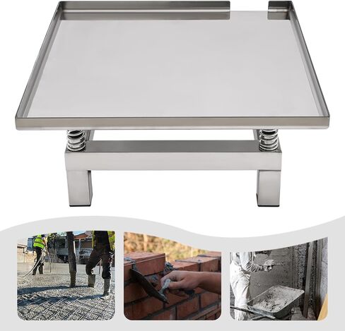 13.8 * 13.8" Corded Stainless Steel Concrete Vibrating Table,All-copper Wire Motor Vibration Table Vibrating Test Bench Compactor Platform for Mold Vibration Molding, Increasing Firmness(35 * 35cm) in Kuwait
