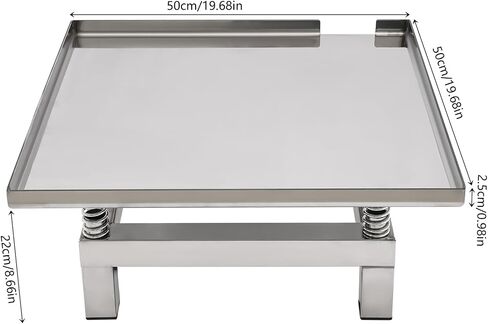 13.8 * 13.8" Corded Stainless Steel Concrete Vibrating Table,All-copper Wire Motor Vibration Table Vibrating Test Bench Compactor Platform for Mold Vibration Molding, Increasing Firmness(35 * 35cm) in Kuwait