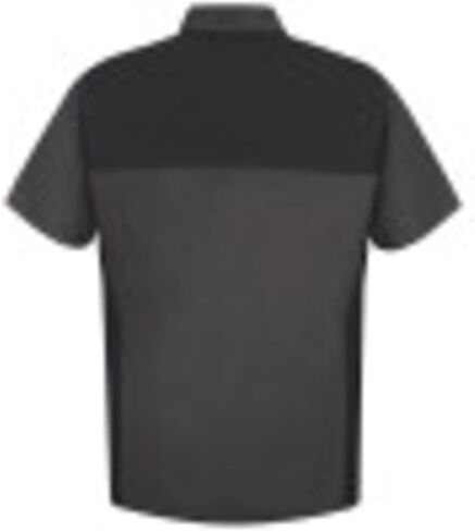 Red Kap Men's Size Short Sleeve Motorsports Shirt, Charcoal/Black, Large/Tall in Saudi Arabia