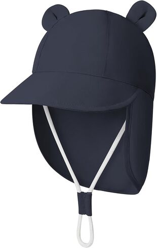 Durio Baby Sun Hat with Bears Ears, UPF 50+ Sun Protection Baby Beach Hat with Neck Flap, Bucket Hat for Infant Toddlers in Saudi Arabia