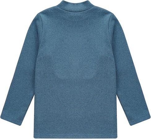 Girls Turtleneck Long Sleeve T-Shirt Tops Solid Color Casual Undershirt Thermal Tops Fall Winter Clothes in Saudi Arabia