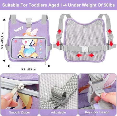 Accmor Toddler Harness Backpack Leash, Collapsible Kids Harness + Anti Lost Wrist Link, Cute Rabbit Child Leash for Outdoor Travel, Portable Baby Walking Harness Protector Wristband Strap for Girls in Saudi Arabia