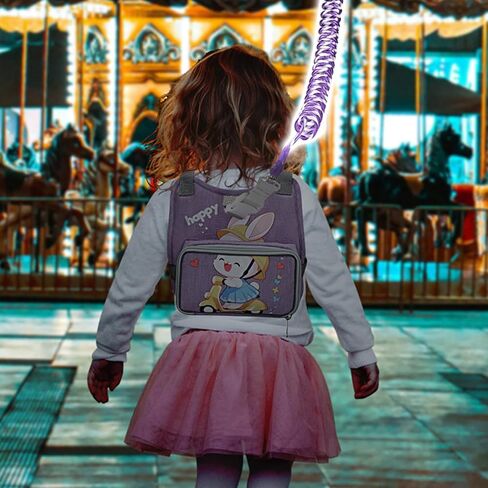 Accmor Toddler Harness Backpack Leash, Collapsible Kids Harness + Anti Lost Wrist Link, Cute Rabbit Child Leash for Outdoor Travel, Portable Baby Walking Harness Protector Wristband Strap for Girls in Saudi Arabia