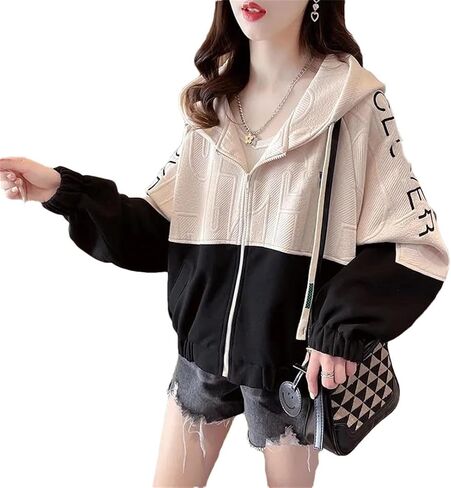 Women's Spring And Autumn Versatile Coat Appear Thin Temperament Hoodies Ladies Coat Tops in Saudi Arabia