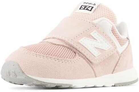New Balance Kids 574 New-B V2 Familiar Ground Hook and Loop Sneaker, Quartz Pink/White, 8 US Unisex Toddler in Saudi Arabia