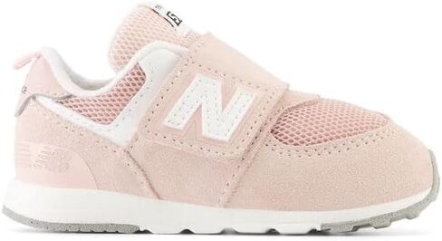 New Balance Kids 574 New-B V2 Familiar Ground Hook and Loop Sneaker, Quartz Pink/White, 8 US Unisex Toddler in Saudi Arabia