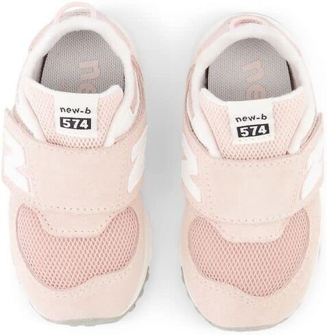 New Balance Kids 574 New-B V2 Familiar Ground Hook and Loop Sneaker, Quartz Pink/White, 8 US Unisex Toddler in Saudi Arabia
