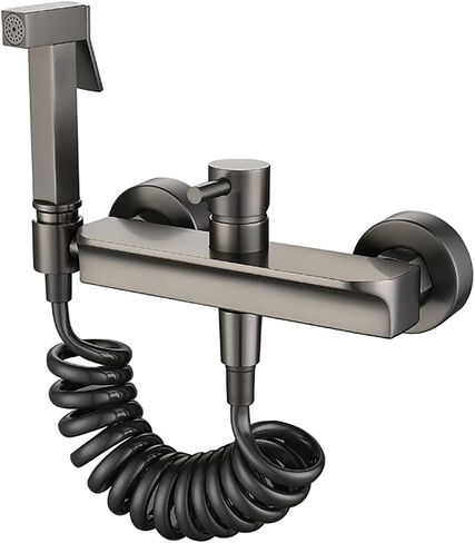 Handheld Bidet Sprayer for Toilet, Gray Cloth Diaper Sprayer Kit Wall Mounted Brass Bidet Sprayer Set Single Handle Toilet Bidet Sprayer Kit with 150cm Shower Hose,Type b（Type a） in Saudi Arabia