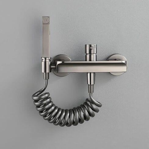 Handheld Bidet Sprayer for Toilet, Gray Cloth Diaper Sprayer Kit Wall Mounted Brass Bidet Sprayer Set Single Handle Toilet Bidet Sprayer Kit with 150cm Shower Hose,Type b（Type a） in Saudi Arabia
