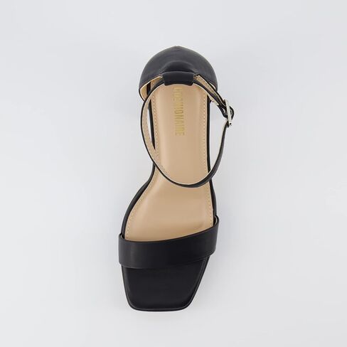 CUSHIONAIRE Women's Grammy one band block heel platform sandal +Memory Foam, Wide Widths Available, Silver 6.5 W in Saudi Arabia