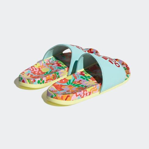 adidas Women's Adilette Comfort Sandals Slide, Bold Blue/Bliss Orange/Bold Blue, 8 in Saudi Arabia