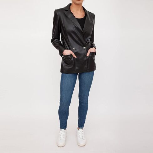 GUESS Women's New Emelie Blazer, Mystic Wine Multi, Extra Large in Saudi Arabia