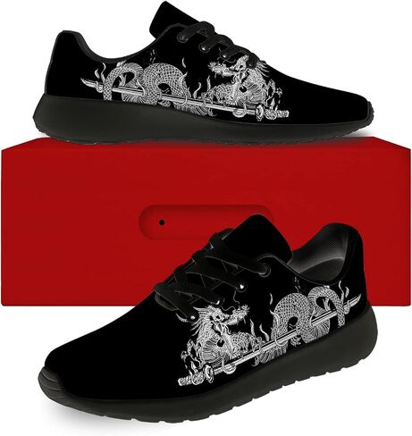 Dragon Running Shoes for Women Men Tennis Walking Lightweight Sneaker Birthday Gifts for Mom Dad in Saudi Arabia