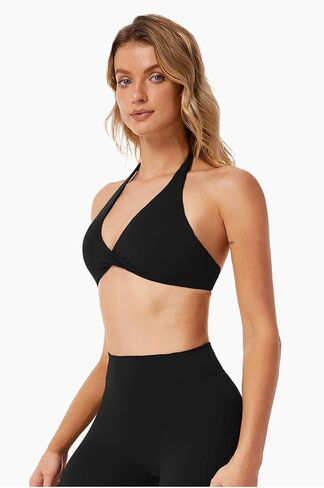 Two Pieces Women's Solid Backless Tracksuit Set, fitness wear, high waist cycling shorts, tights and sports bra in Saudi Arabia