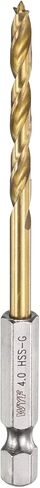 HARFINGTON Brad Point Drill Bits 7mm(9/32) Dia 1/4" Hex Shank Drill Metric Brad Point 2.72 Drilling Depth Spiral Twist Drill Bits for Carpenter Woodworking Plastic Rubber, Silver in Saudi Arabia