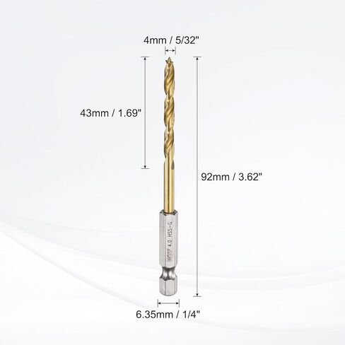 HARFINGTON Brad Point Drill Bits 7mm(9/32) Dia 1/4" Hex Shank Drill Metric Brad Point 2.72 Drilling Depth Spiral Twist Drill Bits for Carpenter Woodworking Plastic Rubber, Silver in Saudi Arabia