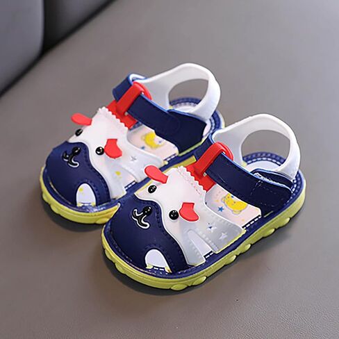Boys Girls Summer Sandals Cartoon Dog Sandals Closed Toe Slip Premium Rubber Sole Toddler White Dress Shoes for Girls in Saudi Arabia