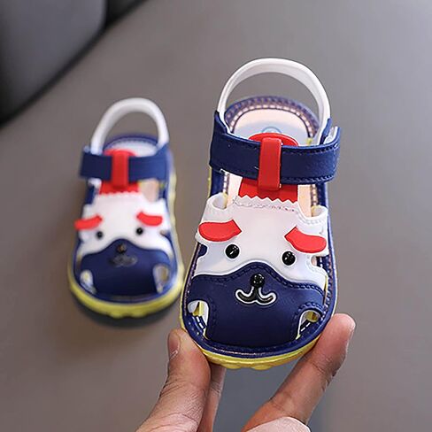 Boys Girls Summer Sandals Cartoon Dog Sandals Closed Toe Slip Premium Rubber Sole Toddler White Dress Shoes for Girls in Saudi Arabia