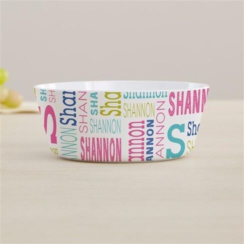 Personalization Universe Repeating Name Personalized Kids Bowl in Saudi Arabia