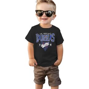 Toddler Baby Boy Baseball T-Shirt Funny Los Angeles Game Day Baseball Fan Shirt Kid Short Sleeve Summer Tee Tops