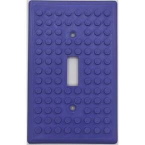 Building Brick Light Switch Cover Plate - Compatible with Standard Construction Blocks (Black)