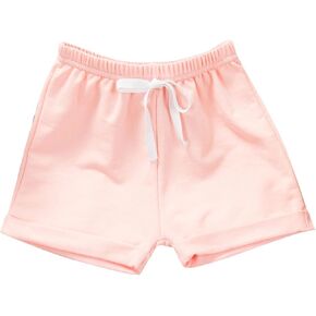 Baby Boys Girls Summer Solid Sport Jogger Shorts Casual Elastic Waist Active Shorts Pant Fashion Sweatpants