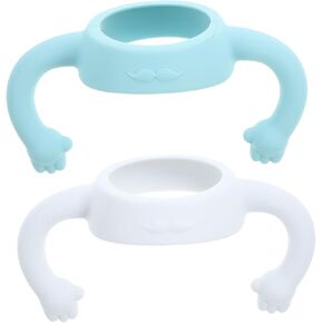 Sosoport 2Pcs Silicone Bottle Handle Soft Feeding Handles for Milk Bottles Design Easy Installation Comfortable Grip