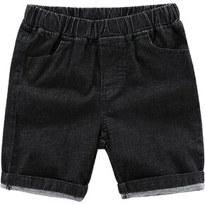 EISHOW Toddler Baby Boys Girls Cotton Denim Shorts,Kids Casual Elastic Denim Shorts with Pockets Stretch Shorts Jeans Pants