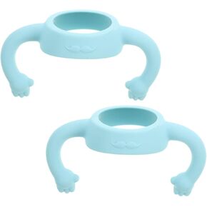 TOYANDONA 2Pcs Silicone Bottle Handles Soft and Safe Bottle Grip Easy to Install Practical Design for Newborns and Young Convenient