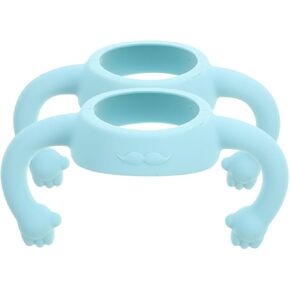 Kisangel 2Pcs Silicone Bottle Handles for Feeding Comfortable and Bottle Accessories Easy to Install and Clean Versatile Use for Newborns