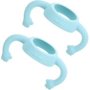 Kisangel 2Pcs Silicone Bottle Handle Comfortable Grip for Feeding Bottles Easy to Clean and Practical Design Stylish for Simplified Feeding Routine