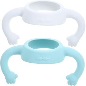 SUPVOX 2Pcs Silicone Bottle Handles for Comfortable Feeding Safe and Practical Design Easy to Clean for Boy Girl