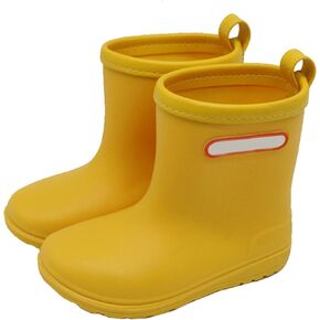 Toddler Rain Boots Little Boys Girls Lightweight Solid Color Waterproof Anti-Slip Kids Unisex Cute Water Rainboot