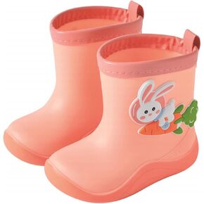 Kids Rain Boots Waterproof Rubber Mud Boots Teen Rainboots Mid Calf Rain Shoes for Toddlers