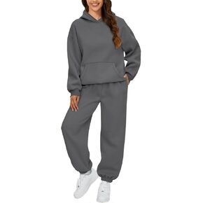 Womens 2 Piece Outfits Women Solid and Tracksuit Sweatshirt Hooded Women Suits Sets 2 Piece Jogging Outfits Womens
