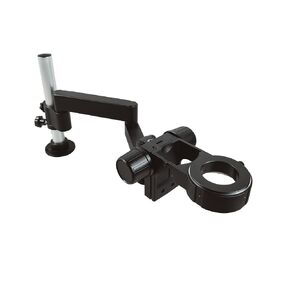 Gringoo Microscope Articulating Arm Stand, 76mm, White, Metal, LED Light, 510mm Length, 45 Real Angle of View, For Stereo Trinocular Microscope, HDMI Camera, Phone Repair, Soldering Tools