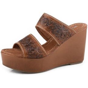 ROPER Disual Shoes Womens Wedge Diva II Brown 09-021-0607-3587 TA