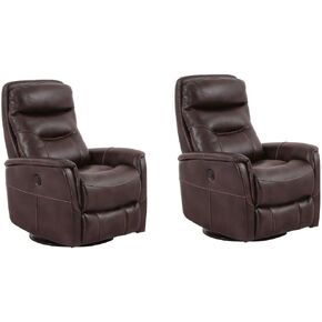 Truffle Recliner Nursery Glider Set of 2 – Luxurious Boucle Chair Pair with Swivel Motion for Ultimate Comfort
