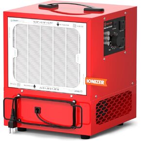Abestorm Tabletop Dust Collector for Woodworking, Portable Double-sided Intake Air Filtration Systems, Movable Air Filter with Built-in Ionizer, Timer Function, Ideal for Garage Works Shop
