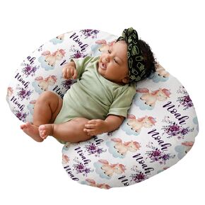 Custom Baby Nursing Pillow Cover for Nursing, Bear Theme Removable Nursing Covers for Breastfeeding Pillows, Ultra Soft Comfortable Slipcover for Newborn Baby Boys and Girls