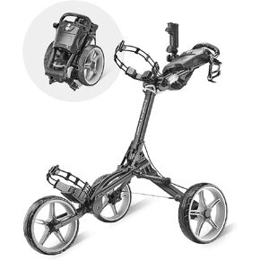 عربة دفع الجولف Caddytek CaddyLite المدمجة شبه الأوتوماتيكية القابلة للطي والفتح، باللون الأحمر in Kuwait