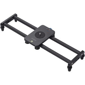 Andoer Carbon Fibre Camera Track Slider Video Stabiliser Rail with Mini Ball Head Phone Clamp for DSLR Camera Camcorder DV Film Photography Accessories Load Capacity 5 kg