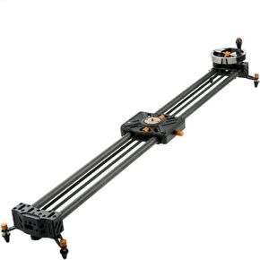 Ikan 48-inch Carbon Fiber Camera Video Slider, Adjustable Fly Wheel to Dial in Preferred Resistance, Extremely Smooth Sealed-Bearing 12 Wheel Guides (ES120) - Black