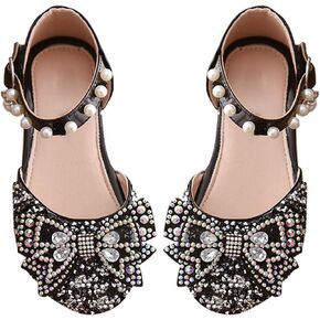 Little Kid Girls Mary Jane Ballerina Shoes Ballet Shoes Wedding Party Dress Shoes for Girls Size 6 Big Girls