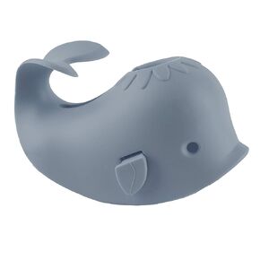 Bath Spout Cover for Bathtub - Protects Baby from Bumping Head During Bathing Time Baby Faucet Cover Universal Faucet Protective Cover Whale Design（Grey)