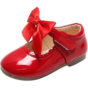 Toddler Little Girls Dress Ballet Mary Jane Bow Flats Shoes Flower Girl Dress Shoes Party School Shoes for Kids