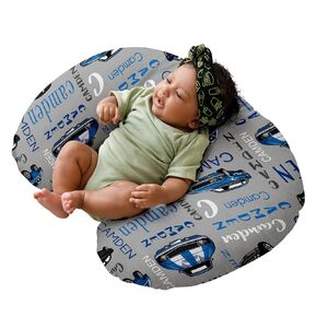 Personalized Baby Nursing Pillow Cover with Car Pattern - Breastfeeding Pillowcase for Newborn Infant Bottle or Breast Feeding，Custom Gifts for Boys Girls(23"x19")