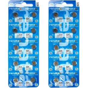 Renata 329 SR731SW Batteries - 1.55V Silver Oxide 329 Watch Battery (2 Count)