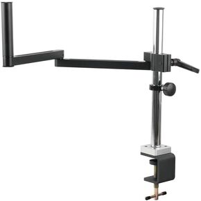 JOEBO Microscope Kit Adjustable Articulating Clamp Microscope Bracket 50mm Holder C Mount Zoom Lens Camera Folding Stand Microscope Lens Adapters(25-32mm Arm)