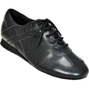 Ultimate Hybrid Dance Shoe - Black Leather (west Coast Swing, line Dance, Salsa, Practice)